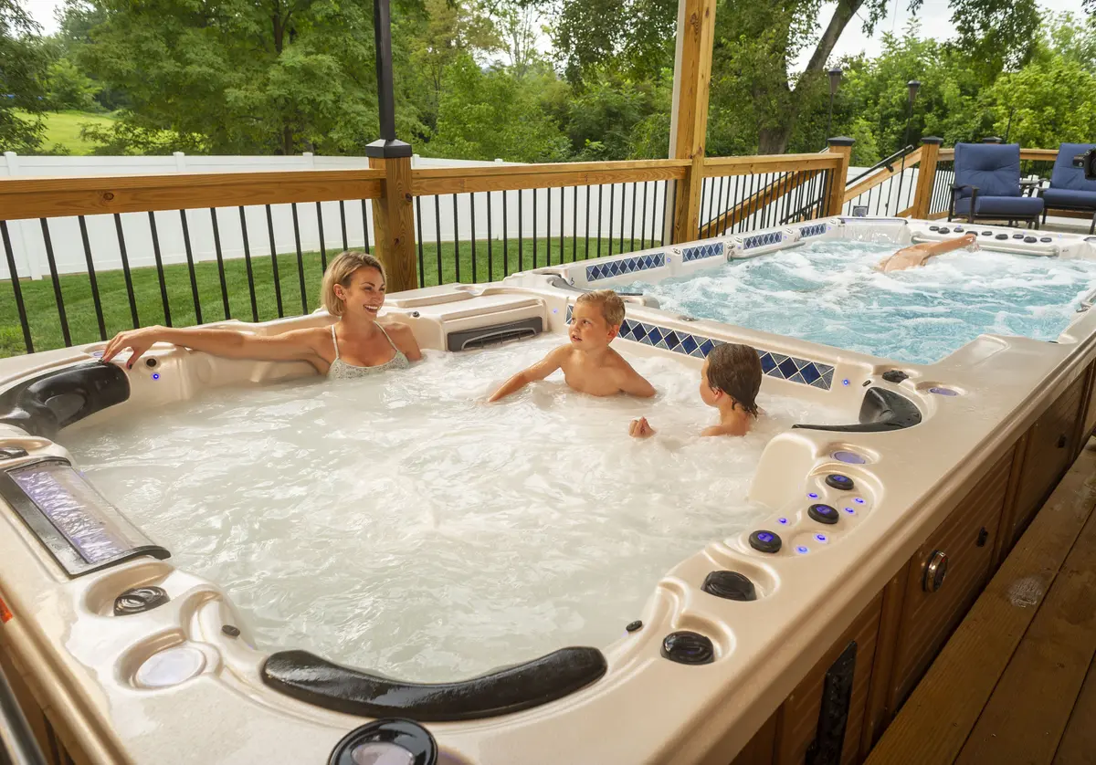 Ambient lighting in hot tubs and spas